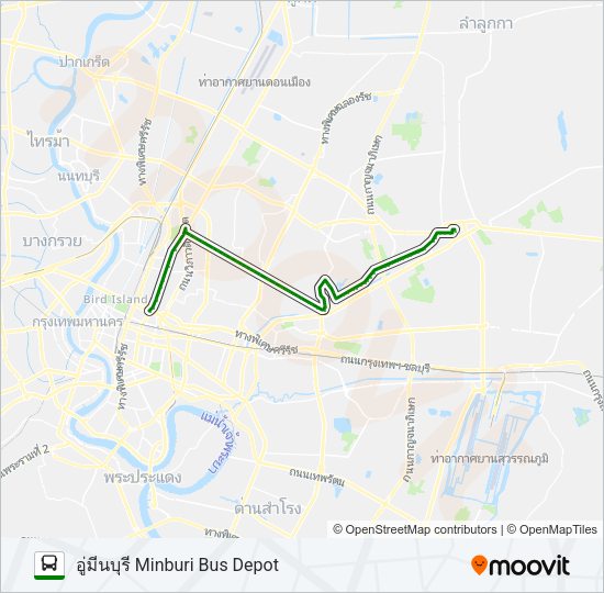 502 (ปอ.) (AC) รถบัส แผนที่สายรถ