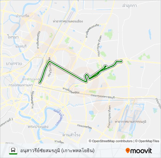502 (ปอ.) (AC) รถบัส แผนที่สายรถ