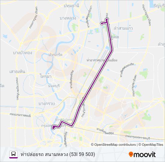 503 (ปอ.) (AC) รถบัส แผนที่สายรถ