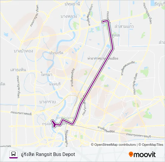 503 (ปอ.) (AC) Bus Line Map