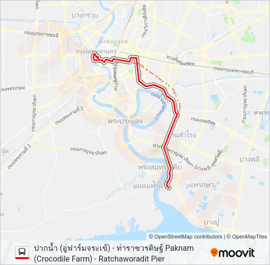 508 (ปอ.) (AC) Bus Line Map