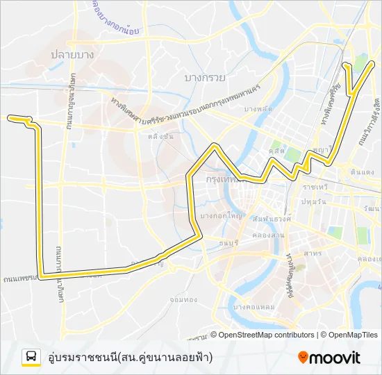 509 (ปอ.) (AC) Bus Line Map