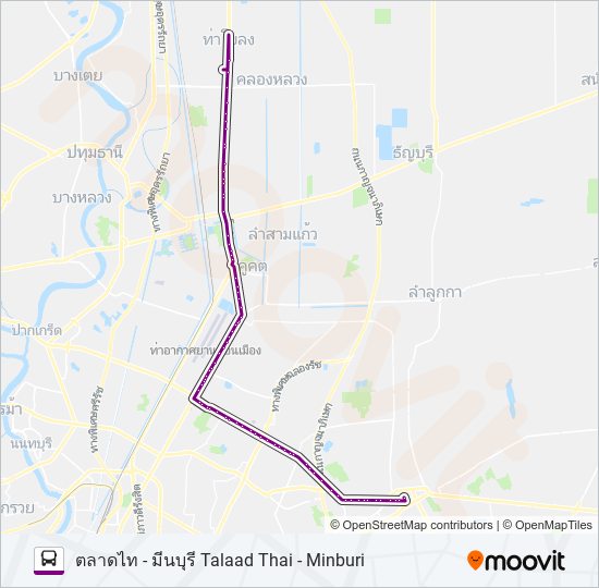 520 (ปอ.) (AC) bus Line Map