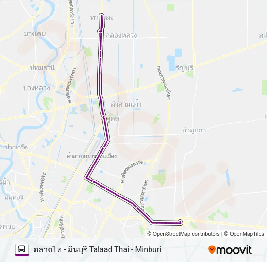 520 (ปอ.) (AC) Bus Line Map
