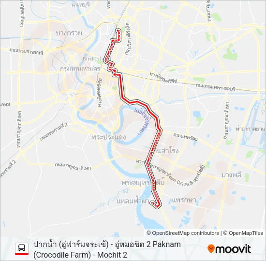536 (ปอ.) (AC) Bus Line Map