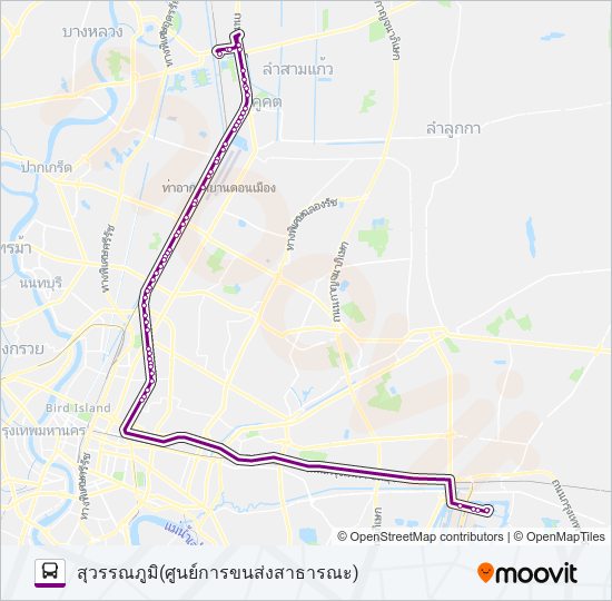 555 (ปอ.) (AC) bus Line Map