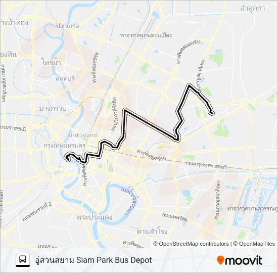 73ก (ปอ.) (AC) Bus Line Map