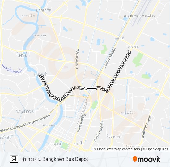 543ก (ปอ.) (AC) รถบัส แผนที่สายรถ