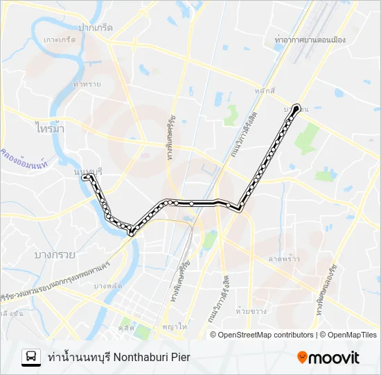 543ก (ปอ.) (AC) Bus Line Map