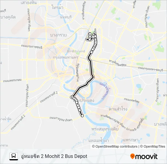 138 (ปอ.) (AC) Bus Line Map