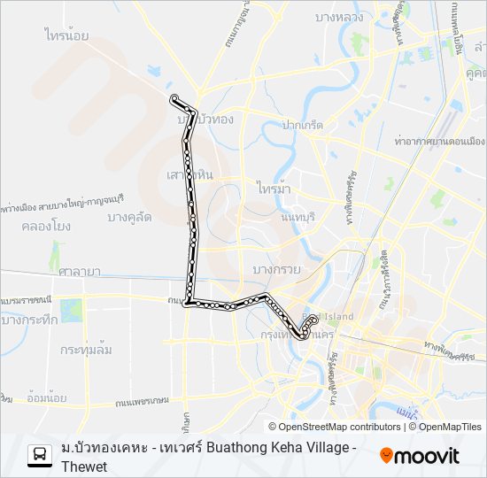 516 (ปอ.) (AC) bus Line Map