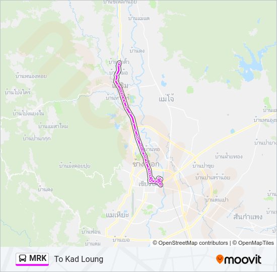 MRK รถบัส แผนที่สายรถ