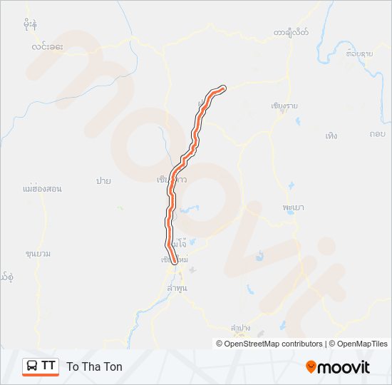 TT รถบัส แผนที่สายรถ