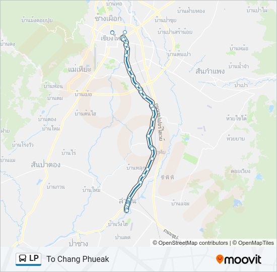 LP รถบัส แผนที่สายรถ