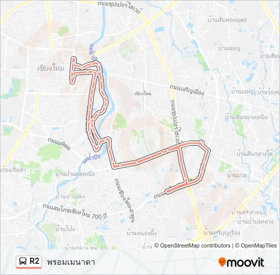 R2 Bus Line Map