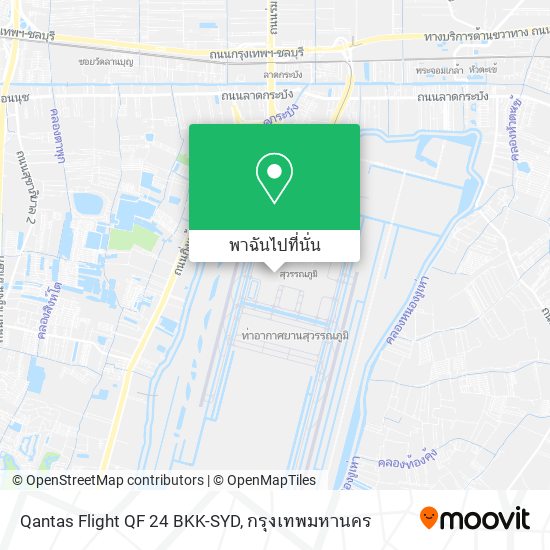 Qantas Flight QF 24 BKK-SYD แผนที่
