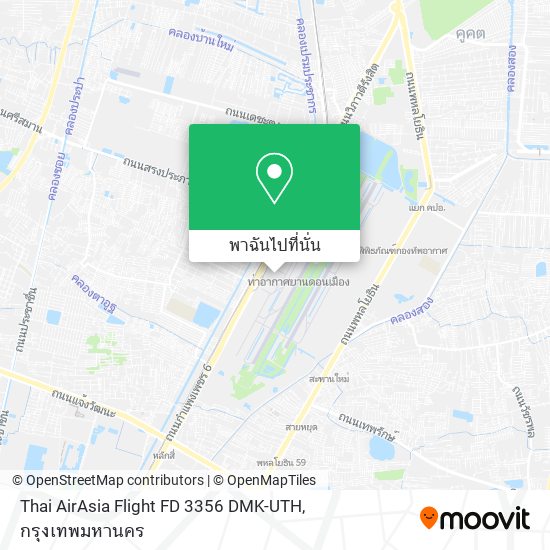 Thai AirAsia Flight FD 3356 DMK-UTH แผนที่