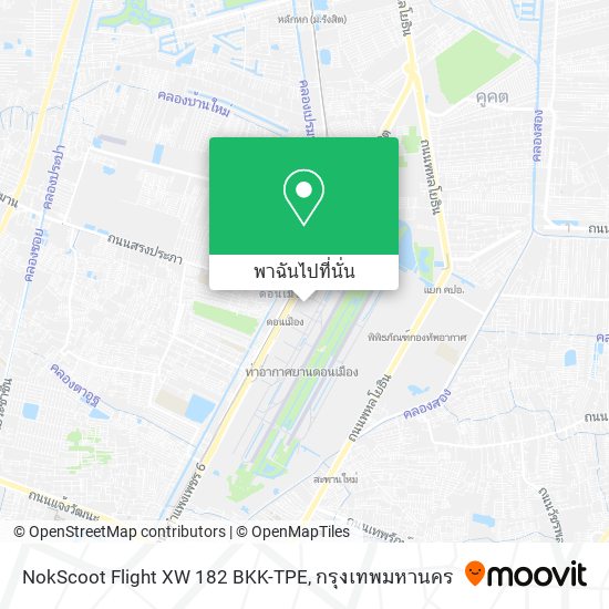 NokScoot Flight XW 182 BKK-TPE แผนที่