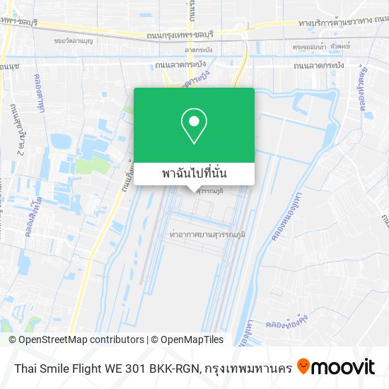 Thai Smile Flight WE 301 BKK-RGN แผนที่