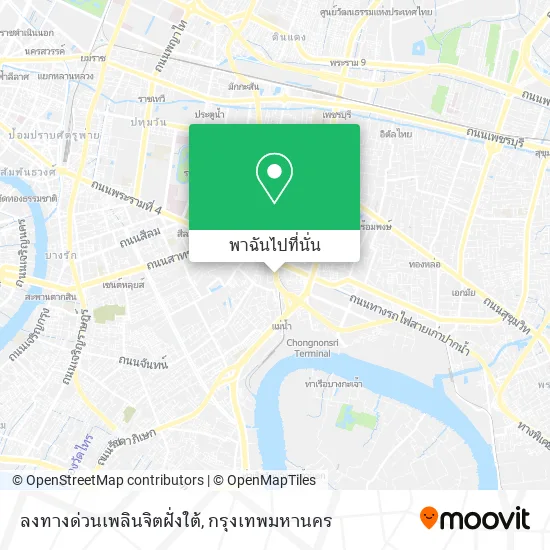 ลงทางด่วนเพลินจิตฝั่งใต้ แผนที่