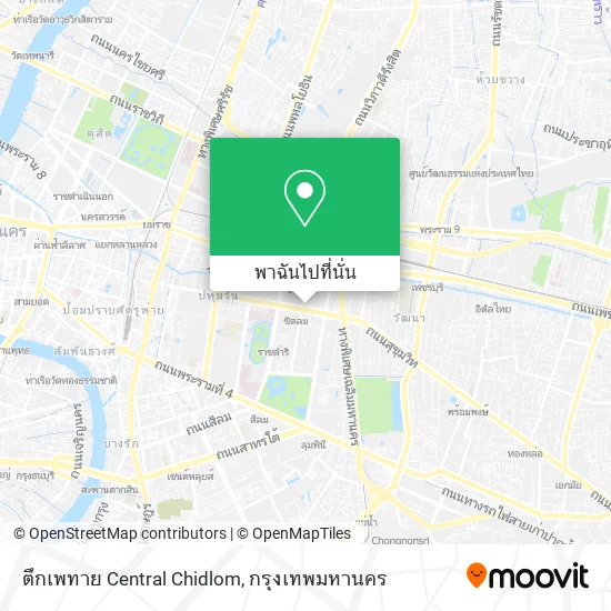 ตึกเพทาย Central Chidlom แผนที่