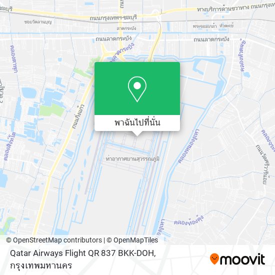 Qatar Airways Flight QR 837 BKK-DOH แผนที่