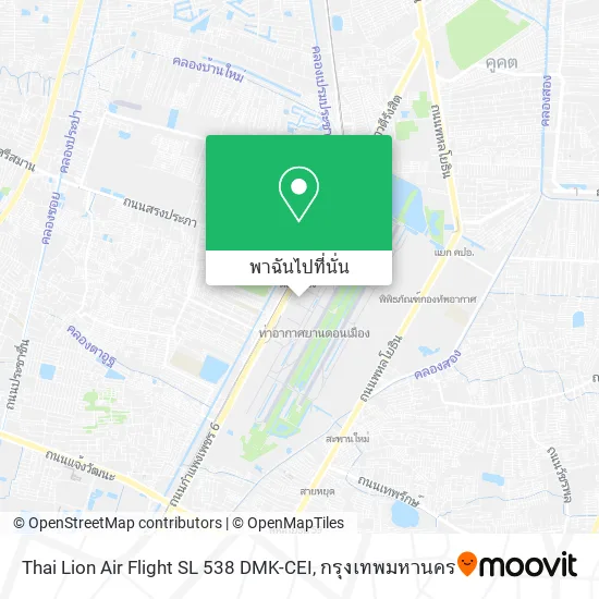 Thai Lion Air Flight SL 538 DMK-CEI แผนที่