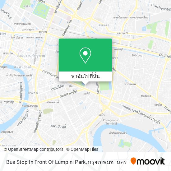 Bus Stop In Front Of Lumpini Park แผนที่