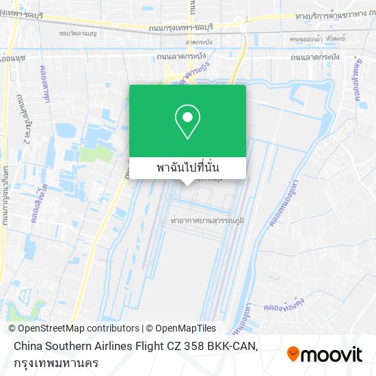 China Southern Airlines Flight CZ 358 BKK-CAN แผนที่