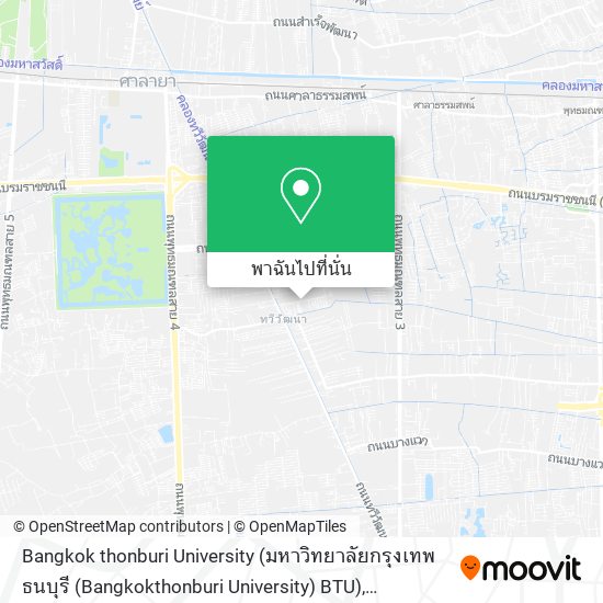 Bangkok thonburi University (มหาวิทยาลัยกรุงเทพธนบุรี (Bangkokthonburi University) BTU) แผนที่