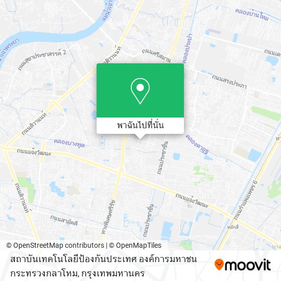 สถาบันเทคโนโลยีป้องกันประเทศ องค์การมหาชน กระทรวงกลาโหม แผนที่