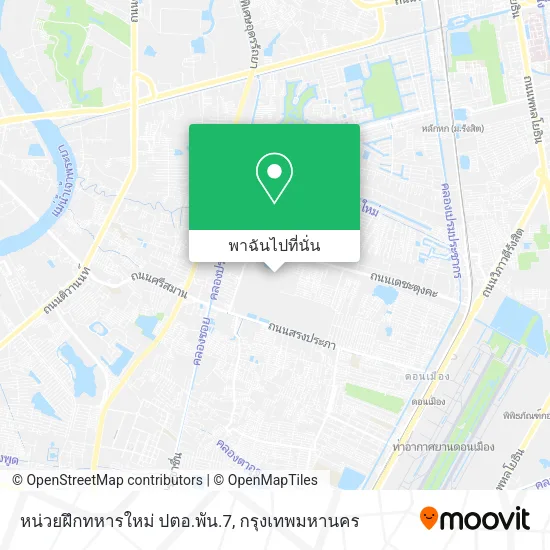 หน่วยฝึกทหารใหม่ ปตอ.พัน.7 แผนที่