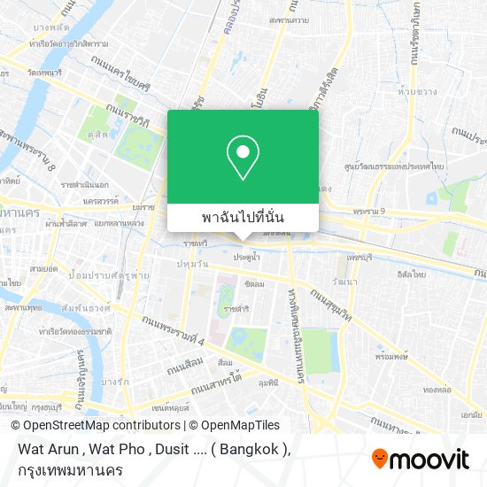 Wat Arun , Wat Pho , Dusit .... ( Bangkok ) แผนที่