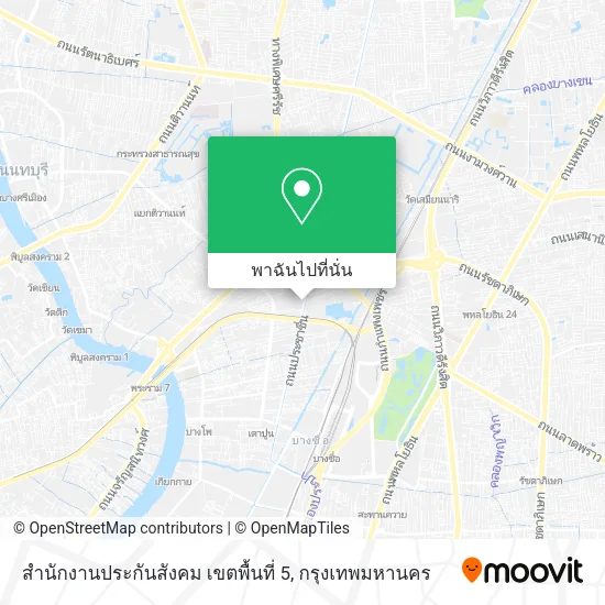 สำนักงานประกันสังคม เขตพื้นที่ 5 แผนที่