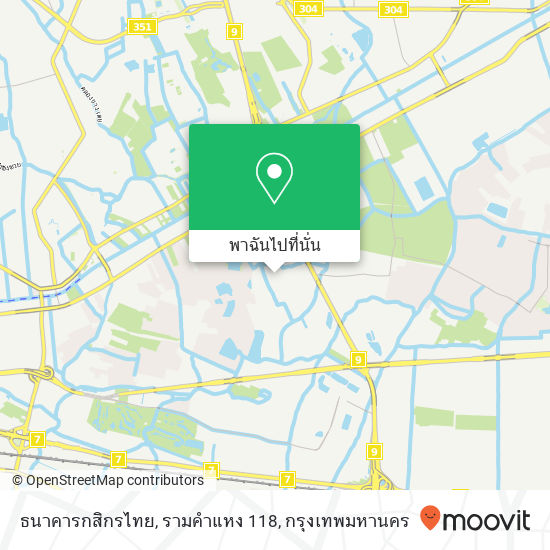 ธนาคารกสิกรไทย, รามคำแหง 118 แผนที่