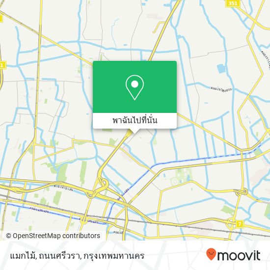 แมกไม้, ถนนศรีวรา แผนที่