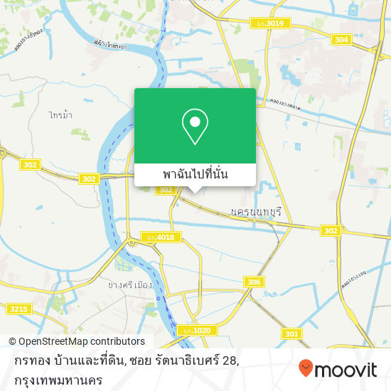 กรทอง บ้านและที่ดิน, ซอย รัตนาธิเบศร์ 28 แผนที่