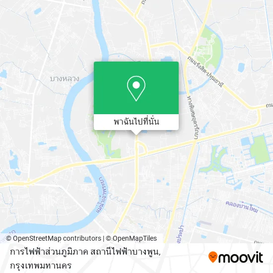 การไฟฟ้าส่วนภูมิภาค สถานีไฟฟ้าบางพูน แผนที่