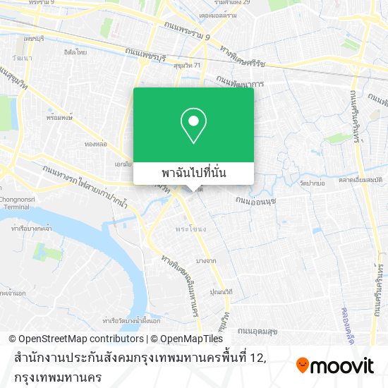 สำนักงานประกันสังคมกรุงเทพมหานครพื้นที่ 12 แผนที่