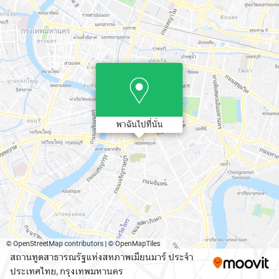 สถานทูตสาธารณรัฐแห่งสหภาพเมียนมาร์ ประจำประเทศไทย แผนที่