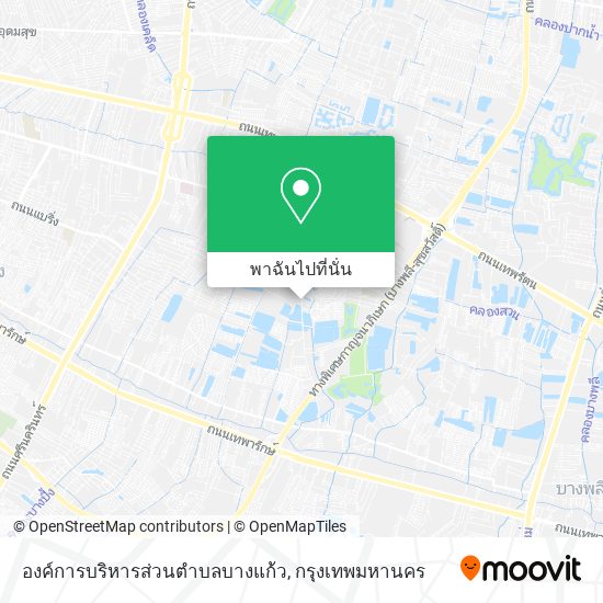 องค์การบริหารส่วนตำบลบางแก้ว แผนที่