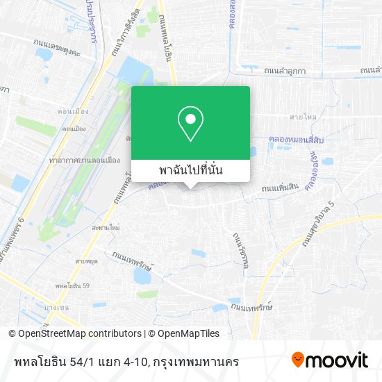 พหลโยธิน 54/1 แยก 4-10 แผนที่