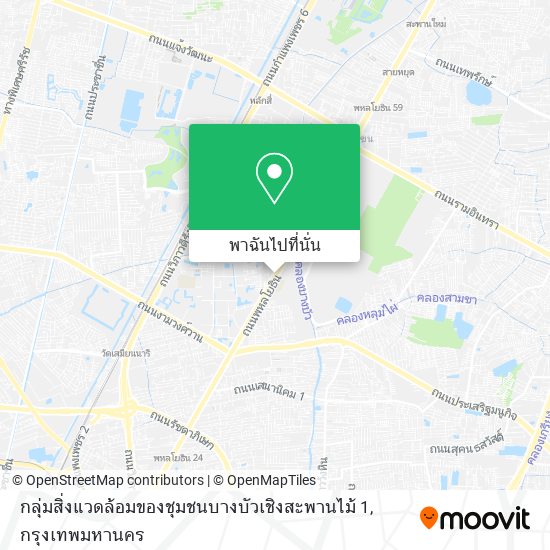 กลุ่มสิ่งแวดล้อมของชุมชนบางบัวเชิงสะพานไม้ 1 แผนที่