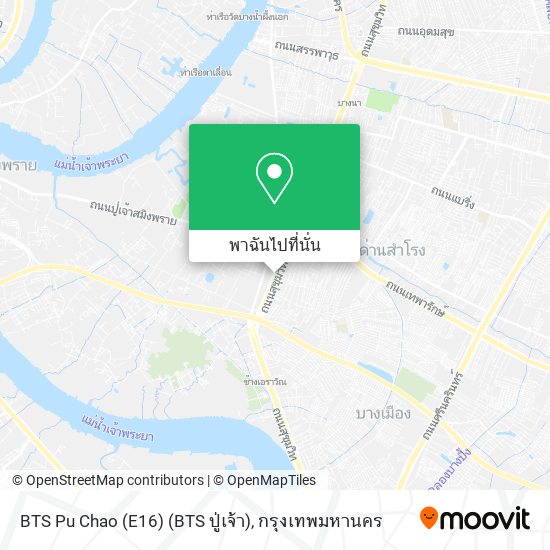 BTS Pu Chao (E16) (BTS ปู่เจ้า) แผนที่