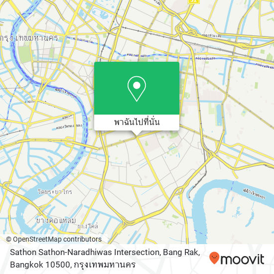 Sathon Sathon-Naradhiwas Intersection, Bang Rak, Bangkok 10500 แผนที่