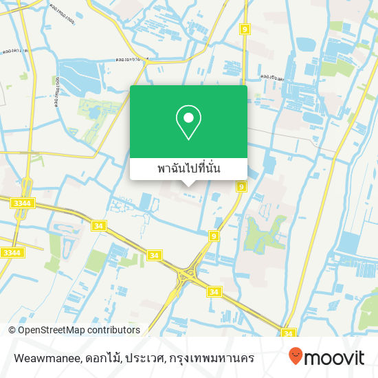 Weawmanee, ดอกไม้, ประเวศ แผนที่