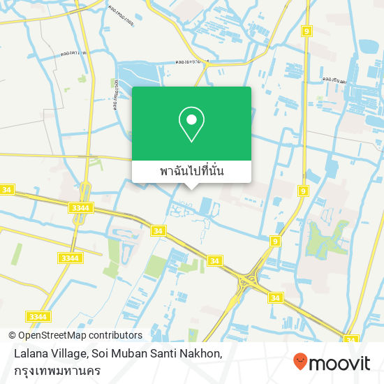 Lalana Village, Soi Muban Santi Nakhon แผนที่