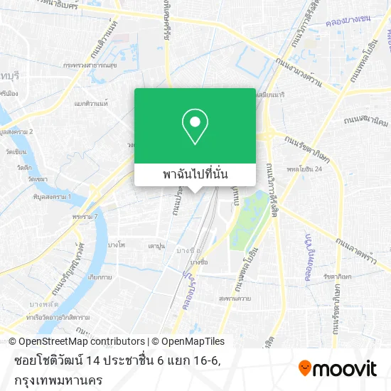 ซอยโชติวัฒน์ 14 ประชาชื่น 6 แยก 16-6 แผนที่