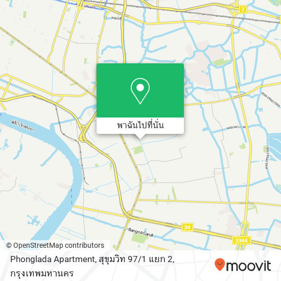 Phonglada Apartment, สุขุมวิท 97 / 1 แยก 2 แผนที่