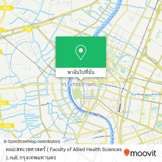 คณะสหเวชศาสตร์ ( Faculty of Allied Health Sciences ), null แผนที่